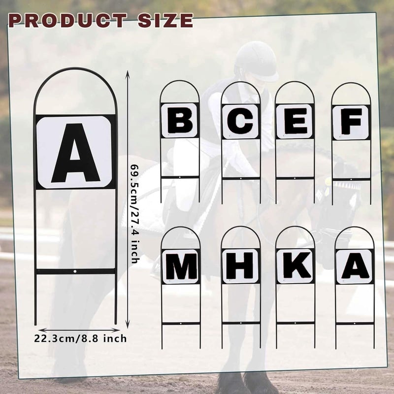 HDYEGY Dressage Letters Arena Markers,Metal Dressage Arena Letters Dressage Equipment for Equestrian Athletes and Events - Image 2